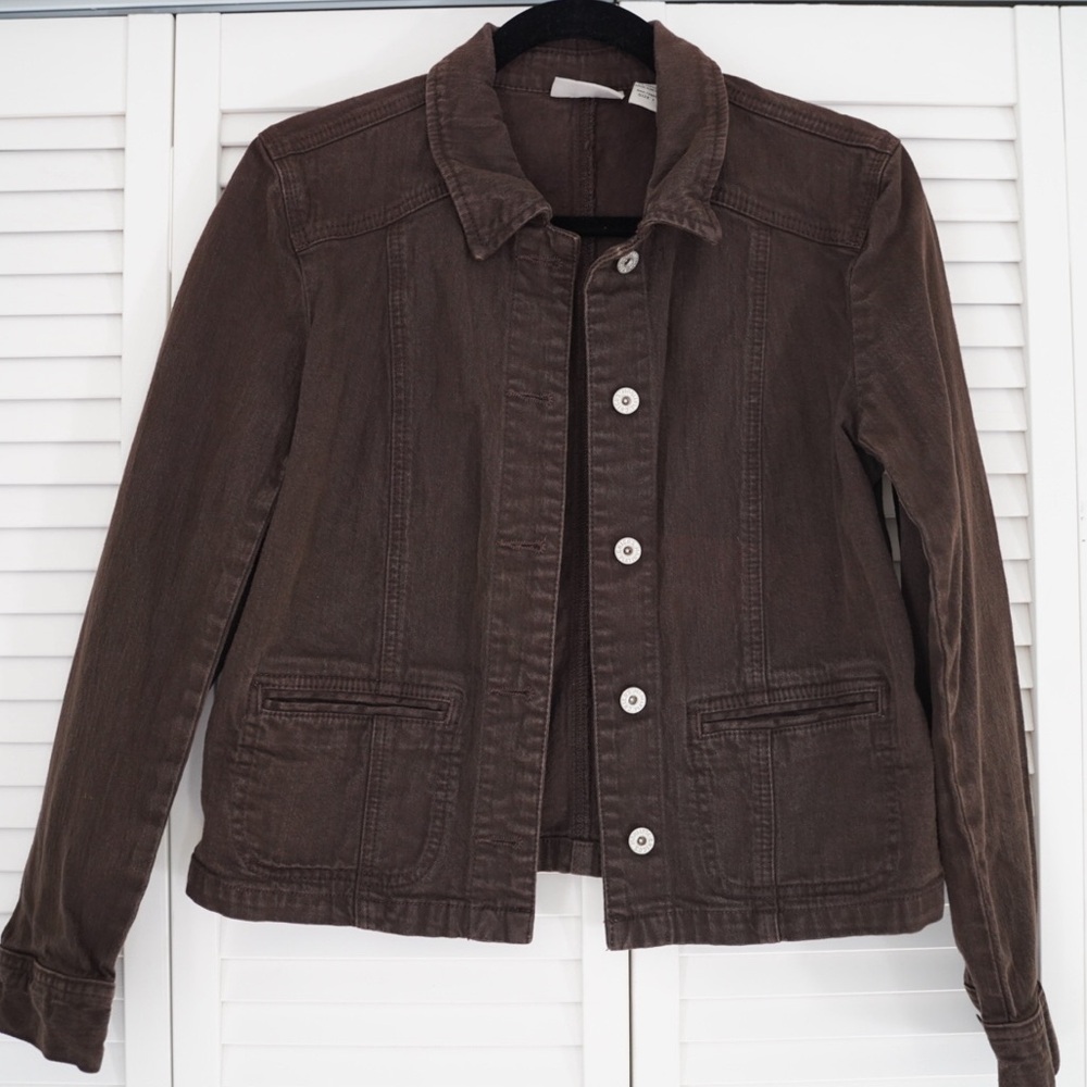 Chocolate Brown Denim Jacket